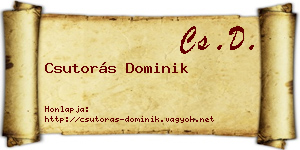 Csutorás Dominik névjegykártya